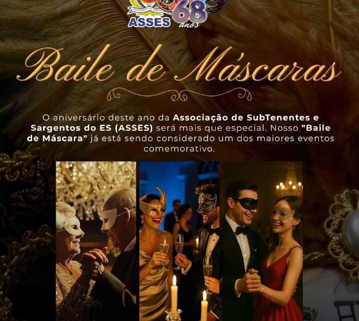 ÚLTIMA CHANCE! Retire seu ingresso do “Baile de Máscara” da ASSES até 19/11! 