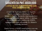 Jurídico da ASSES garante absolvição de 1º Sargento na Justiça Militar