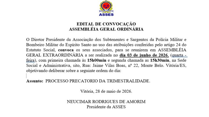 ASSEMBLEIA GERAL EXTRAORDINARIA
