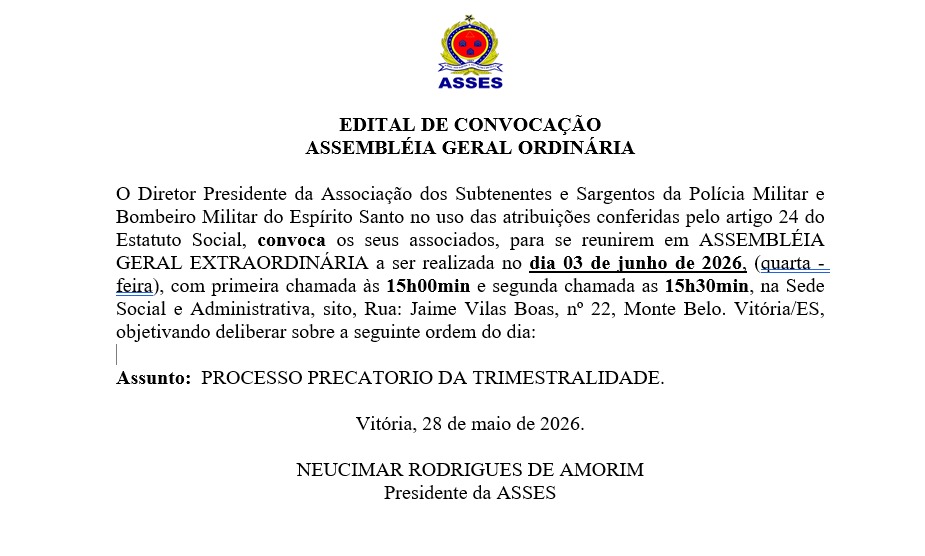 ASSEMBLEIA GERAL EXTRAORDINARIA